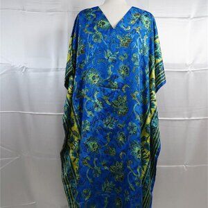 #504  Blue, Yellow and Black Kaftan - perfect condition